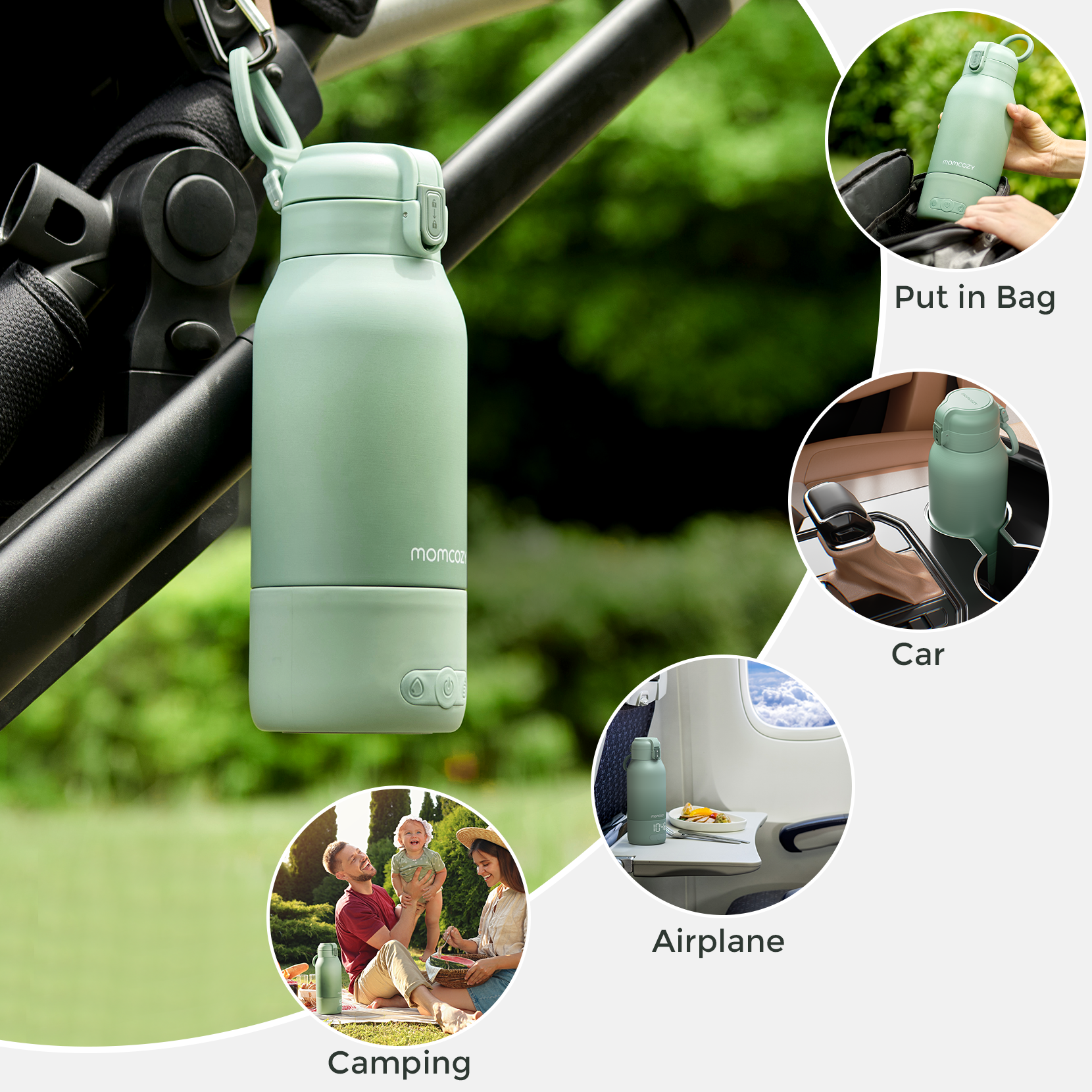 PureHug Baby Carrier & Portable Baby Bottle Warmer & 22oz Baby Bottle Cooler Bundle